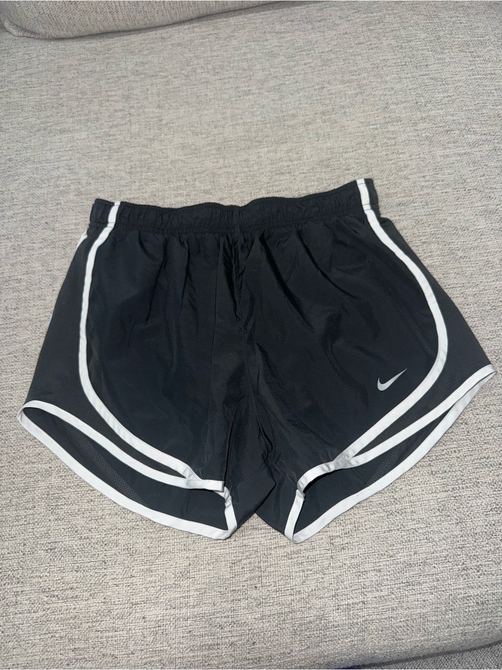 Nike Grey Women's Athletic Shorts with White Lining